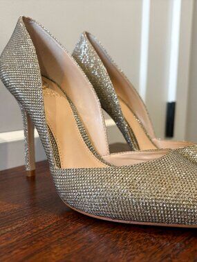 Vince Camuto Silver Sparkle Heels